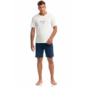 Vamp - Pohodlné dvoudílné pánské pyžamo 14807 - Vamp cream xl