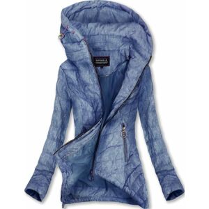 Modrá dámská zimní bunda s kapucí (W714) modrá S (36)