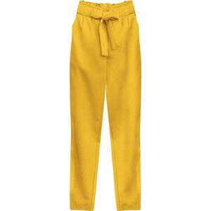 Žluté kalhoty chino s páskem (295ART) Žlutá XL (42)