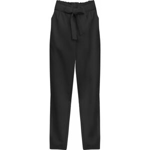 Černé kalhoty chino s páskem (295ART) černá XS (34)