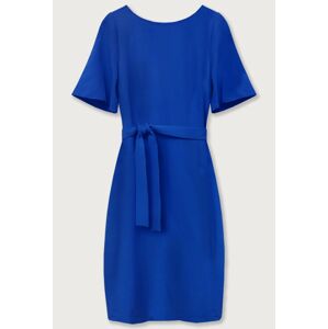 Tužkové šaty v chrpové barvě s páskem (313ART) modrá XL (42)