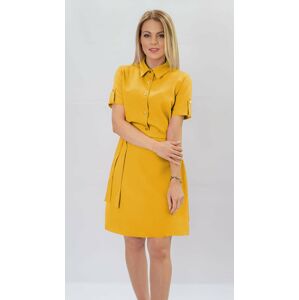 Žluté šaty s límečkem (431ART) žlutá L (40)