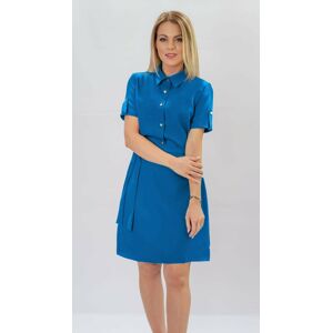 Fialové šaty s límečkem (431ART) modrá M (38)