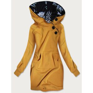Žlutá mikina/šaty s kapucí (696) žlutá XXL (44)