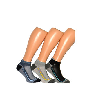 Pánské ponožky WiK Premium Sox Sneaker art.16412 černá-šedá 39-42