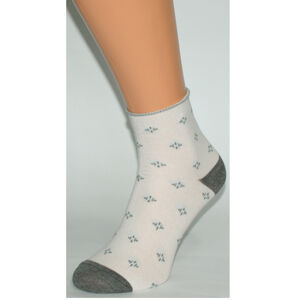 Dámské vzorované netlačící ponožky Bratex Ona Classic 0136 růžová 36-38