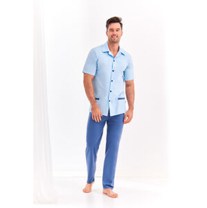 Pánské pyžamo Taro Feliks 2390 kr/r M-XL L'20 modrá-tmavě modrá M