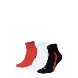 Dámské ponožky Puma 886413 Quarter Soft A'3 černá-bílá-červená 35-38