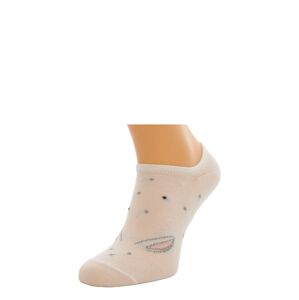 Dámské ponožky Bratex 9612 Bambus vzor 36-41 bílá / lurex 39-41
