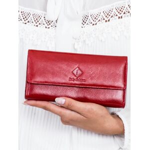 Dámská červená kožená peněženka s vnější přihrádkou ONE SIZE