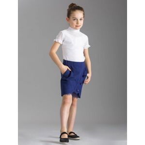 Dívčí námořnická modrá sukně s knoflíky 128