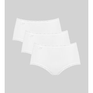 Dámské kalhotky sloggi 24/7 Cotton Lace Midi C3P - WHITE - SLOGGI WHITE - SLOGGI WHITE 38