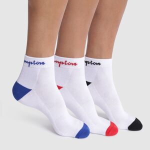 Sportovní ponožky CHAMPION CREW ANKLE SOCKS 3 ks - CHAMPION - bílá 39-42