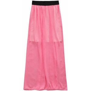 Růžová vzdušná maxi sukně (95ART) růžový jedna velikost