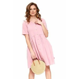 Bavlněné mateřské šaty Anna růžové  XL