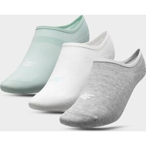Dámské nízké ponožky 4F SOD301 Modré_bílé_šedé (3páry) 35-38