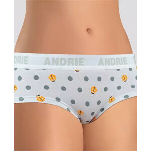 Dámské kalhotky Andrie bílé s puntíky (PS 2408 B) L