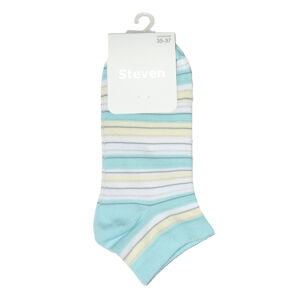 Dámské pruhované-mix barev ponožky art.052 - Steven šedo-fialová 38/40