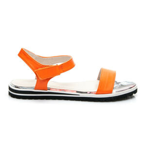 Luxusní dámské sandále - oranžové 40