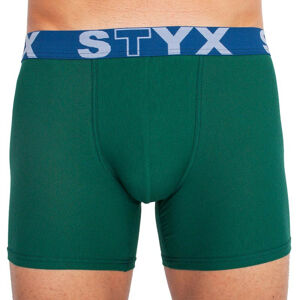 Pánské boxerky Styx long sportovní guma tmavě zelené (U1066) XXL