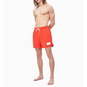 Pánské plavecké šortky KM0KM00387-XA7 červená - Calvin Klein červená M