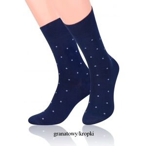 Pánské ponožky Suitline art.056 - Steven tm.modrá s potiskem 45-47