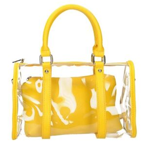 Průhledná kabelka se žlutým pouzdrem univerzální