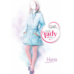 HANIA - vzorované punčochové kalhoty - GATTA LITTLE LADY LINE tyrkysová 152/158