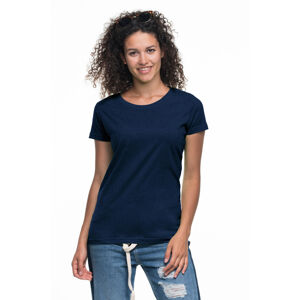 Dámské tričko 22160 - PROMOSTARS modrá-žíhaná XL+