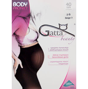 BODY PROTECT -  Těhotenské punčochové kalhoty 40 DEN - GATTA béžová 4-L