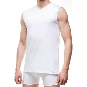 Pánské tričko bez rukávů AU 207 - CORNETTE bílá M