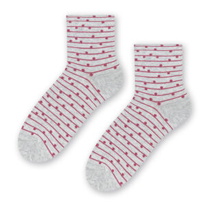 Dámské pruhované ponožky 037 šedá 35-37