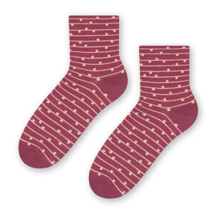 Dámské pruhované ponožky 037 vřesová 35-37