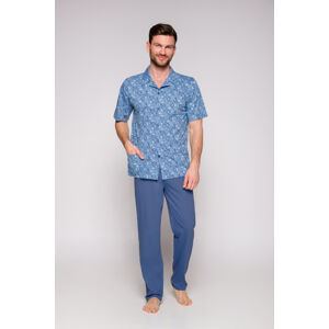 Pánské pyžamo 921 GRACJAN KR M-XL modrá M