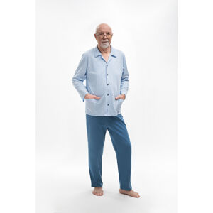 Pánské rozepínané pyžamo 403 ANTONI modrá M