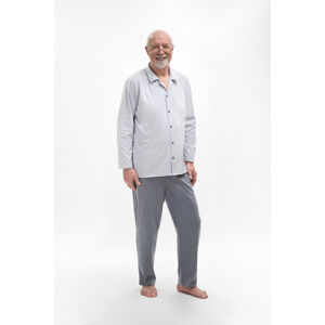 Pánské rozepínané pyžamo 403 ANTONI šedá M