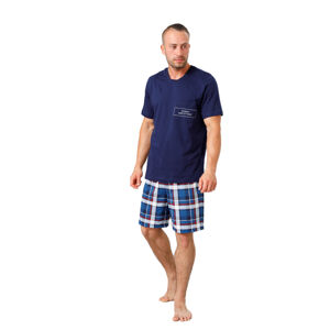 Pánské pyžamo 812 IKAR tmavě modrá XL