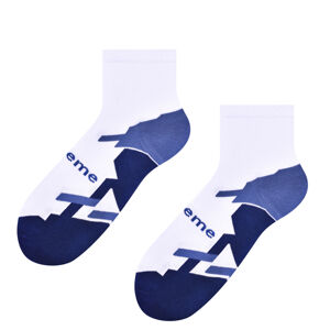 Pánské vzorované ponožky 054 bílomodrá 38-40