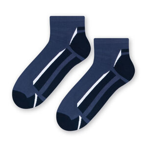Pánské vzorované ponožky 054 jeans/tmavě modrá 44-46
